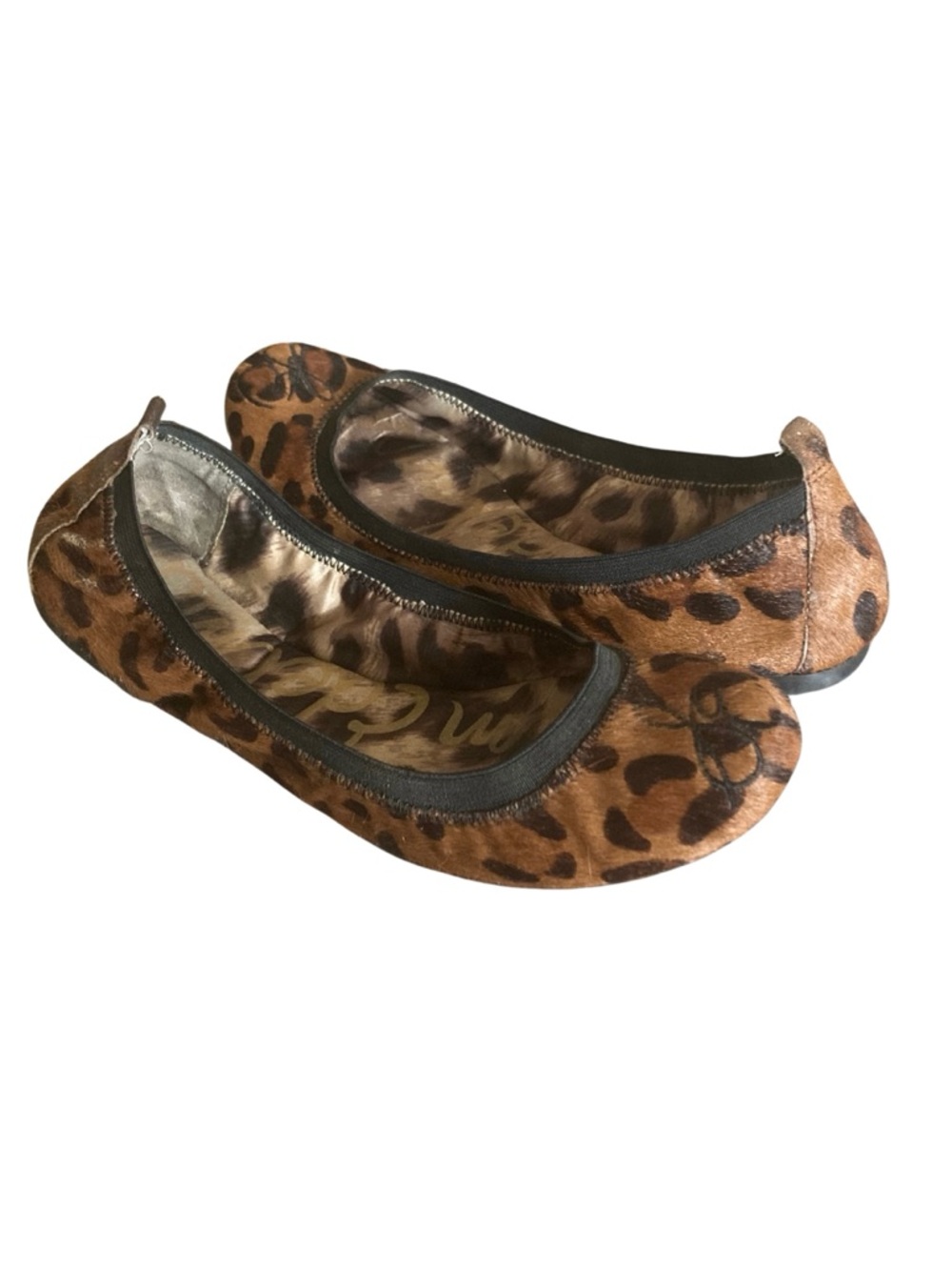 Sam Edelman Leopard Faux Fur Slip On Flats Size 8
